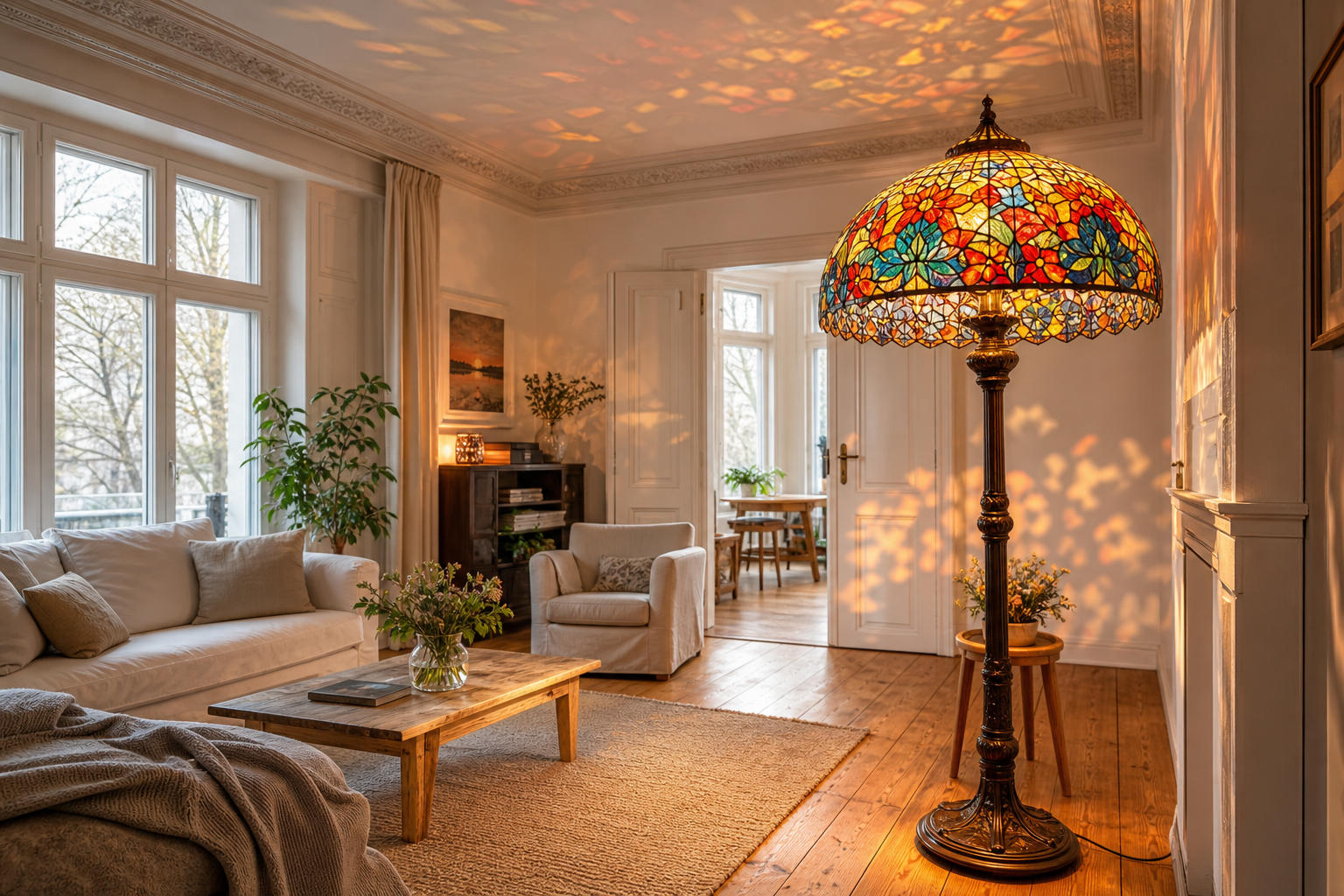 Tiffany Stil Lampen: Stilvolle Buntglaslampen für deutsches Wohnambiente