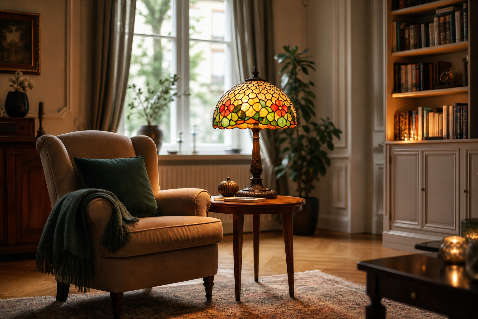Tiffany Tischlampen fürs Wohnzimmer: Stilvolle Buntglas-Highlights für jede Wohnsituation